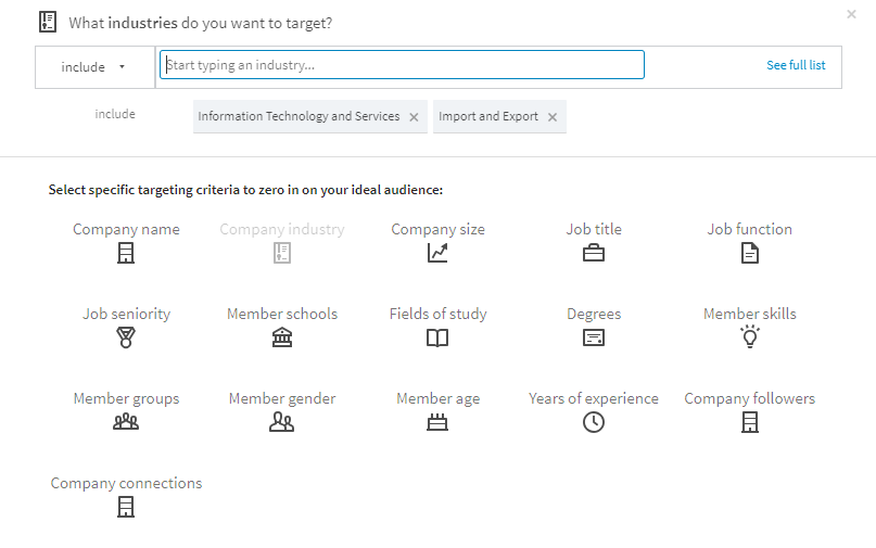 empresas target linkedin